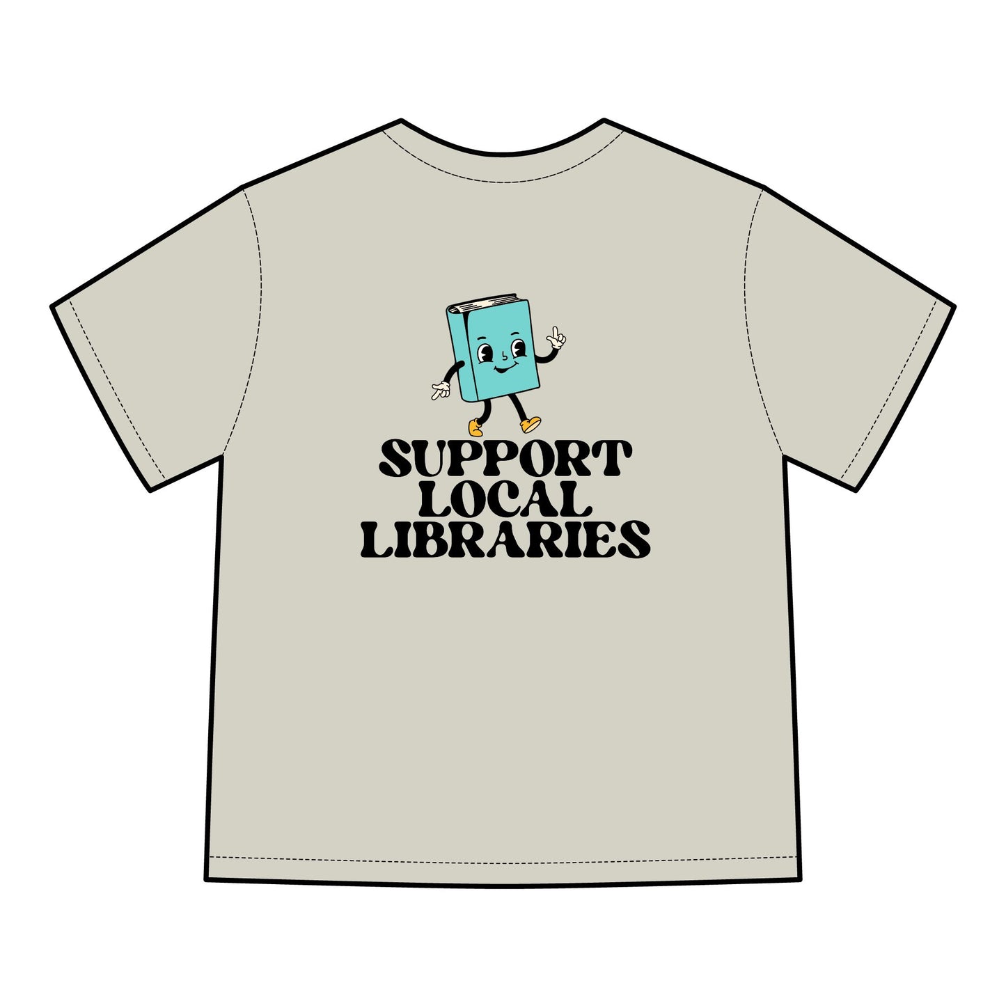 "Support Local Libraries" - Garment Dyed T-Shirt