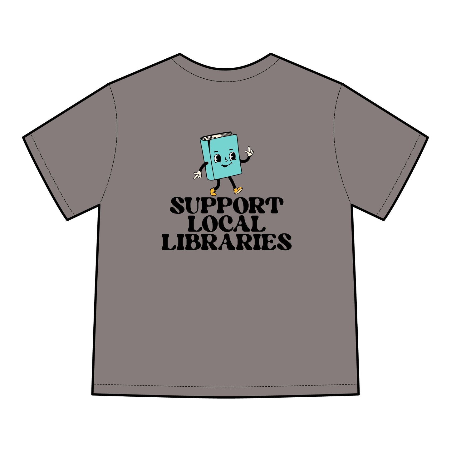 "Support Local Libraries" - Garment Dyed T-Shirt