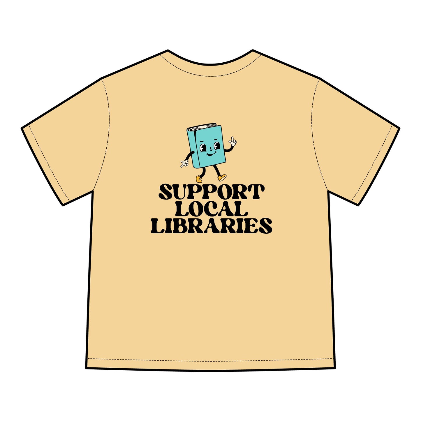 "Support Local Libraries" - Garment Dyed T-Shirt